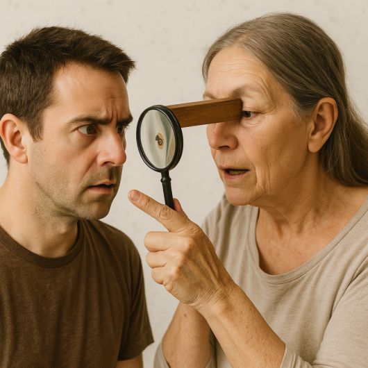 Balken im Auge