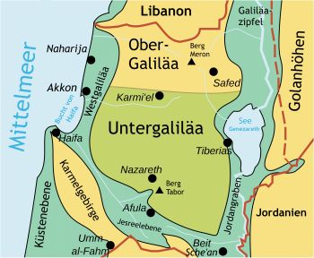 Galil&auml;a Karte
