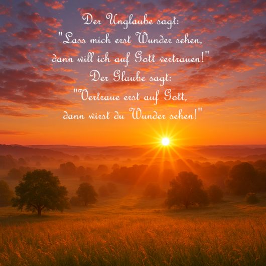 Glaube und du wirst Wunder sehen!