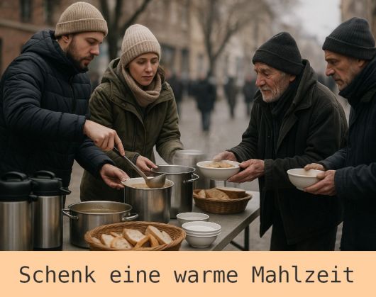 Schenk eine warme Mahlzeit
