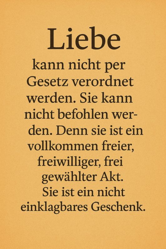 Liebe ist kein Gesetz