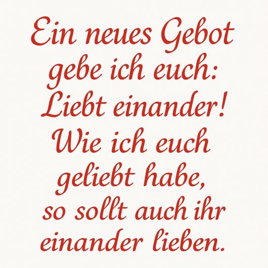 Liebt einander
