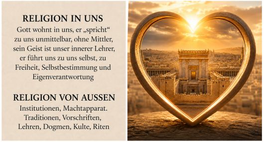 Religion in uns gegen Religion von aussen