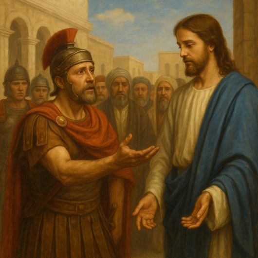 Der r&ouml;mische Centurio kommt zu Jesus